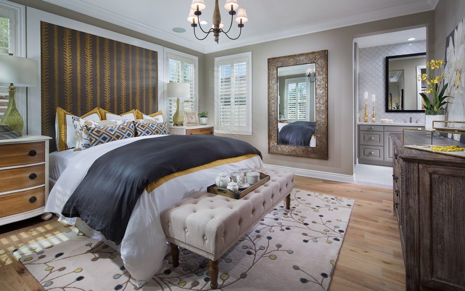 Cortesa master bedroom in model home